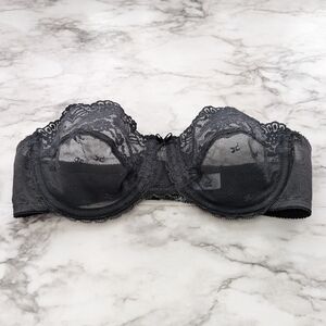 Vintage Vanity Fair Black Strapless Bra size 32 B